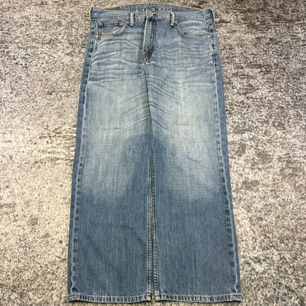 Levi's 569 Jeans Loose Straight Mens 36x29 Blue Faded Baggy Casual Denim